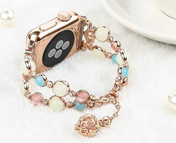 Lichtgevende parelarmband voor Apple Watch