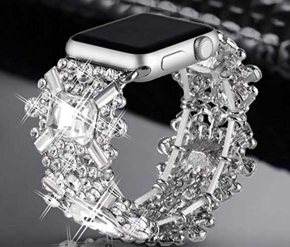 Polsband met diamanten strass materiaal