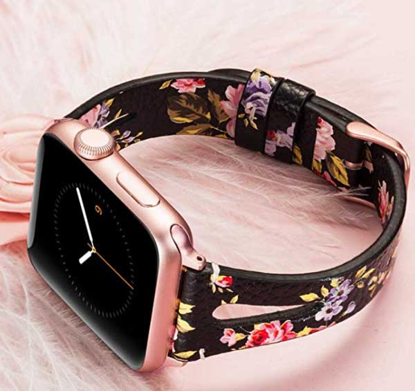 Wearlizer Floral Apple Watch-band voor dames