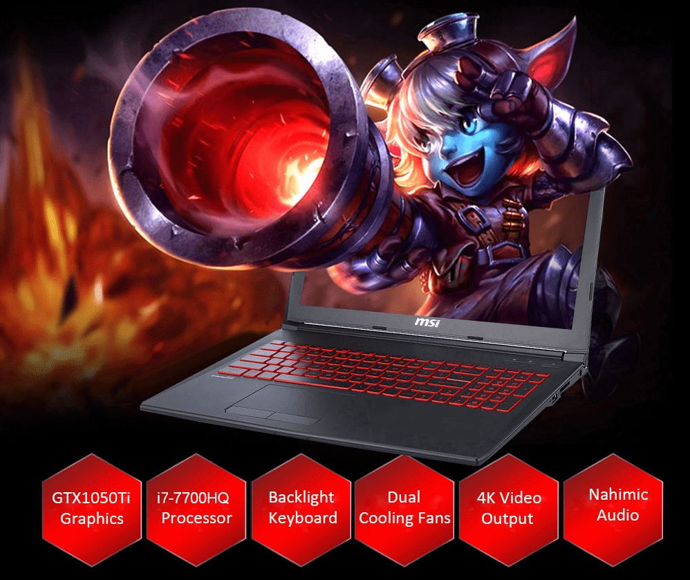 MSI GL62M 7REX – 1252 Gaming Laptop Deal [couponcode binnenin]