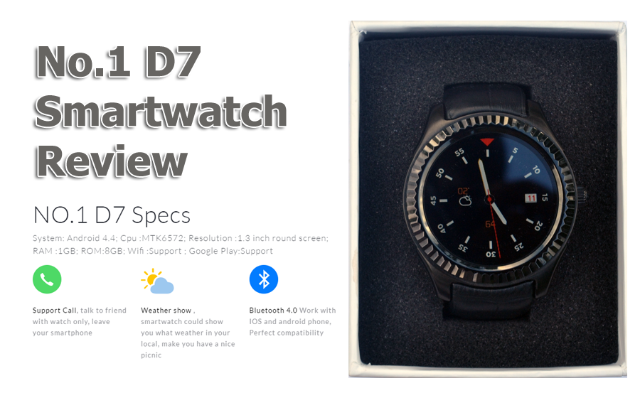 No.1 D7 Smartwatch Review – Een stijlvolle Android-smartwatch met uitstraling
