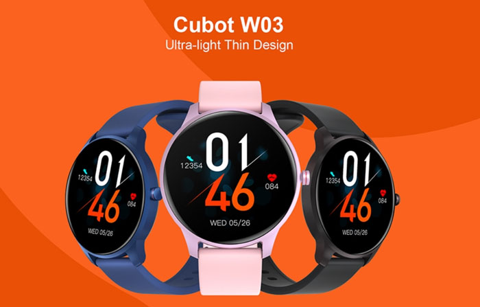 Cubot W03 Smartwatch – Minimalistische, licht ronde smartwatch