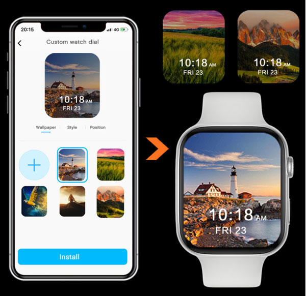 FK88-Smartwatch-wijzerplaten