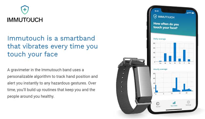Immutouch Smartband - Draagbaar om het Corona-virus te bestrijden