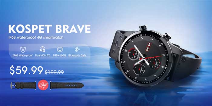KOSPET BRAVE Smartwatch Lente Aanbiedingen bij Banggood.com