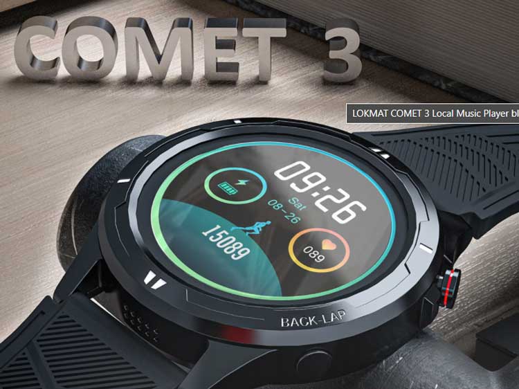 LOKMAT Comet 3 Smartwatch – Overzicht van functies, met Bluetooth-oproep, muziekspeler