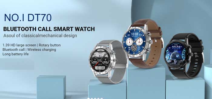 No.1 DT70 Smartwatch- Klassiek Premium Design