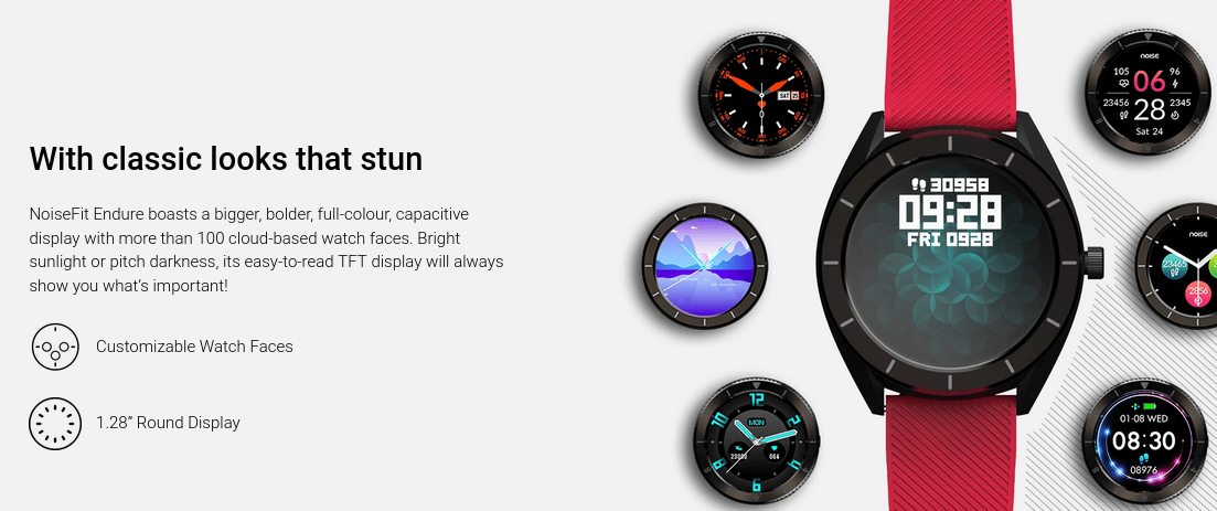 NoiseFit ENdure smartwatch-display