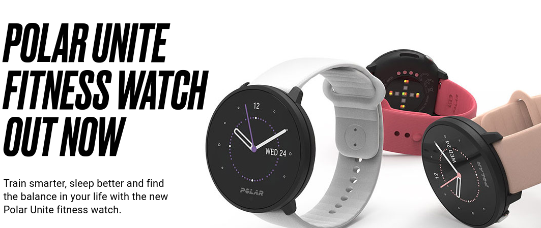 Polar Unite Smartwatch, licht, geladen – Overzicht van functies