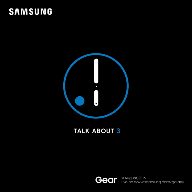 Samsung Gear S3, wordt onthuld op 31 augustus 2016