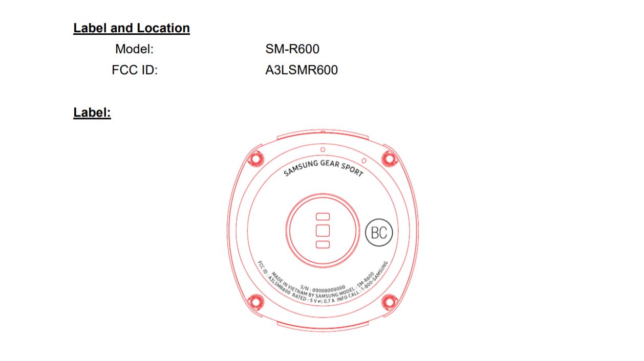 Samsung Gear Sport Smartwatch gespot op FCC