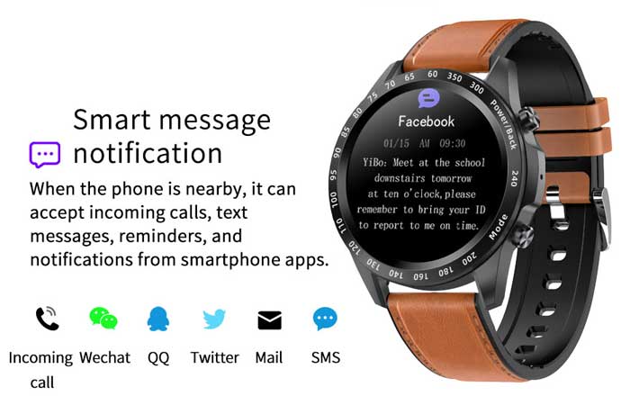 Senbono Max 3 Smartwatch met Bluetooth-oproepfunctie