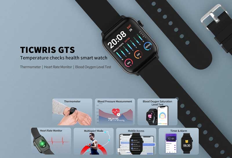 ticwris gts smartwatch-thermometer
