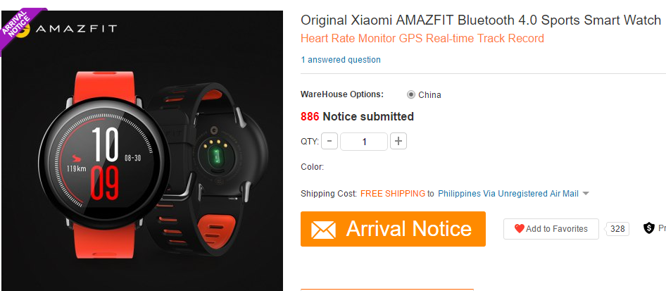 XIAOMI AMAZFIT-smartwatch 1