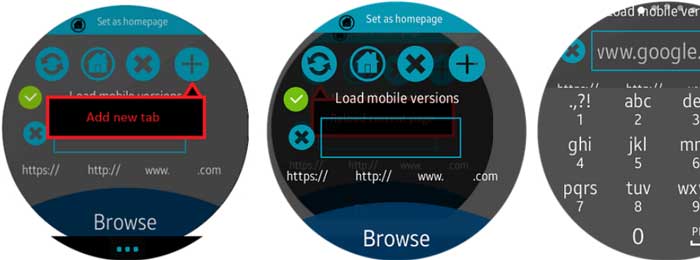 WebBrowser-app voor Samsung smartwatches