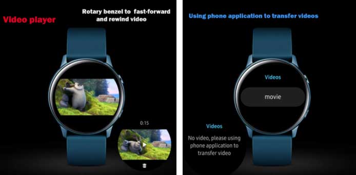 Video Player Pro voor Galaxy Watch Active 2