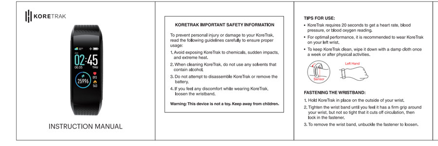 Koretrak-smartwatch-gebruikershandleiding