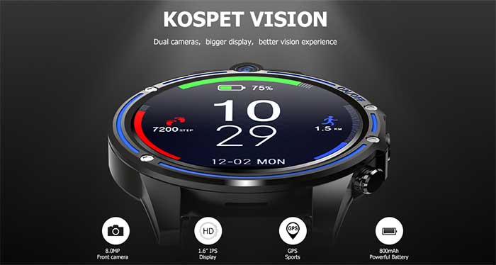 Kospet Vision 4G Smartwatch met dubbele camera is hier