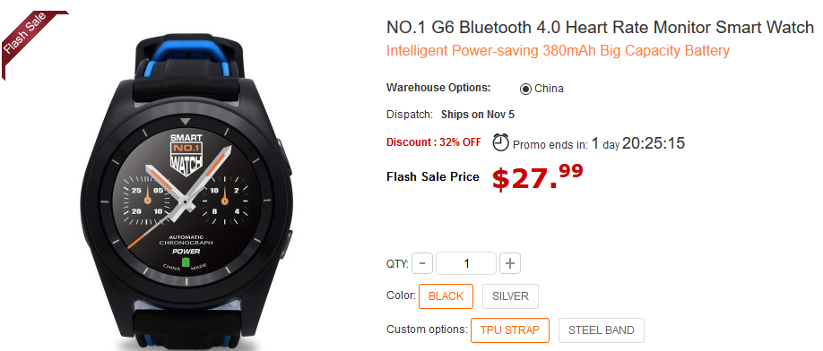 Betaalbare, goed uitziende NO.1 G6 is nu te koop op Gearbest.com