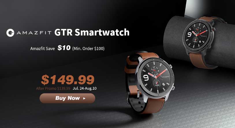 Amazfit GTR Wereldwijde lanceringsverkoop!
