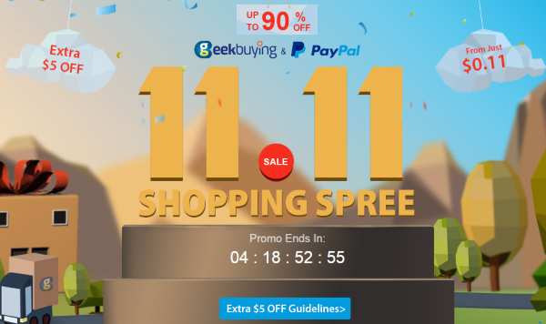 Geekbuying.com Crazy Deals op 11.11 Singles Day