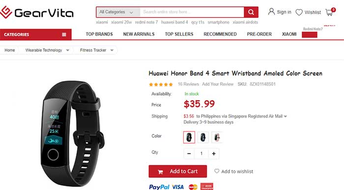 Huawei Honor Band 4 slimme polsband - couponcode