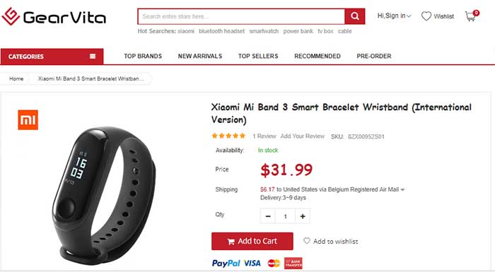 Xiaomi Mi Band 3 internationale versie – couponcode: MIBAND3IV